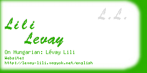 lili levay business card